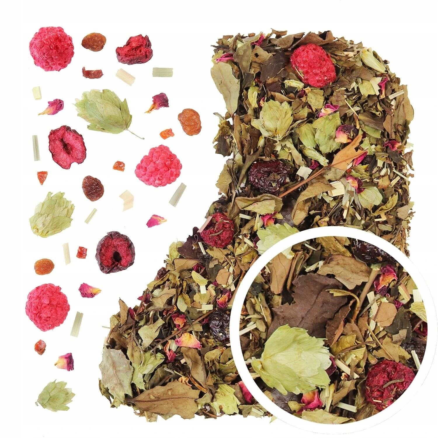 Hop & Rose – susz białej herbaty z owocami i różą