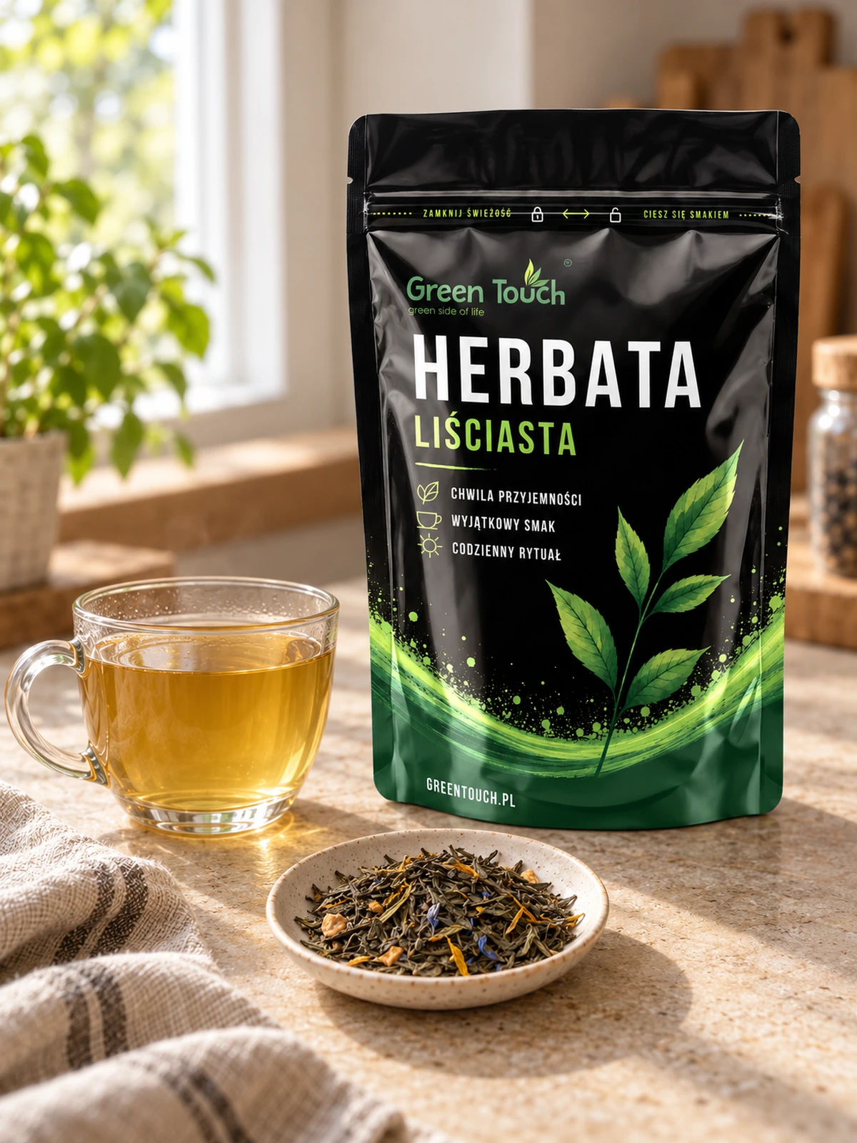Poranna Aura — torebka herbaty i napar