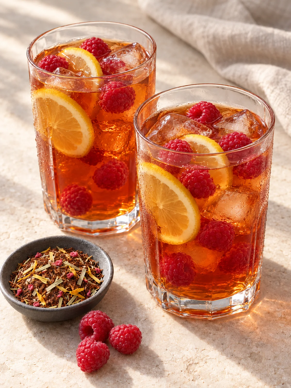 Cytrynowo-malinowa ice tea z rooibosu Lemon Fresh