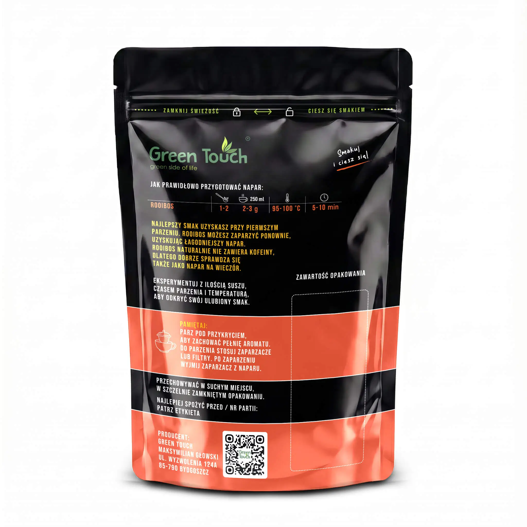 Ice Tea Lemon Fresh 50 g — tył torebki